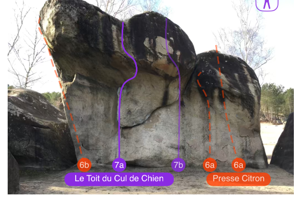 Plusieurs tracés de voies sur un bloc